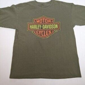 Harley Davidson Men T Shirt Green